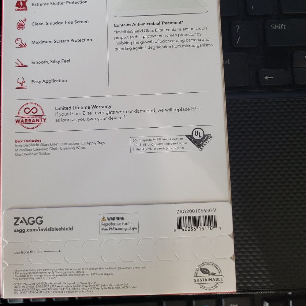 I Phone Zagg Invisibleshield Screen Protector - Picture 5 of 8